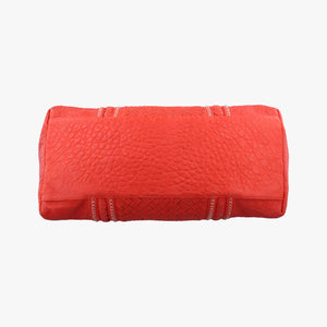 Pre-owned Bottega Veneta Roma  Stitch Intrecciato Red Lambskin  handbag | stylenewstar