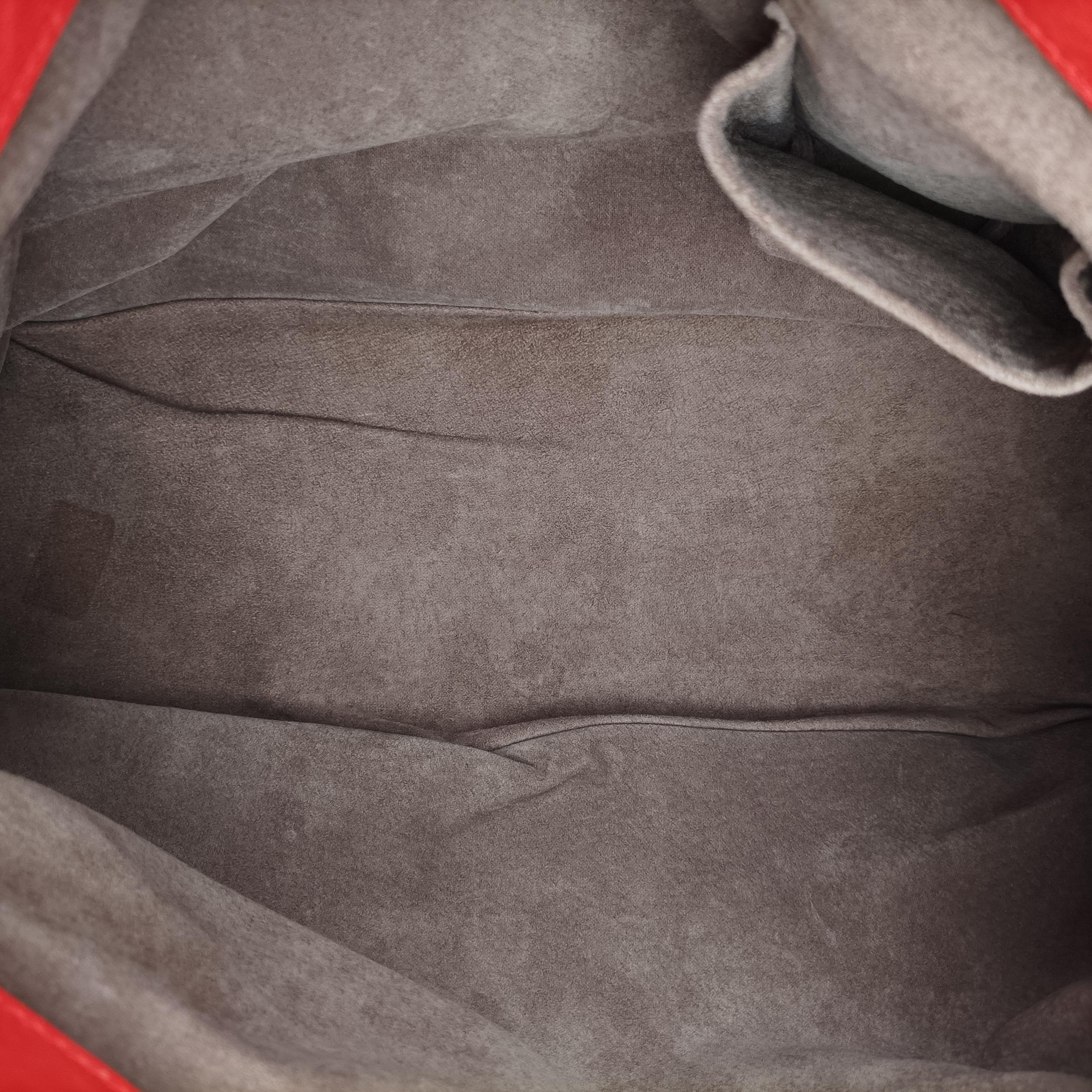 Pre-owned Bottega Veneta Roma  Stitch Intrecciato Red Lambskin  handbag | stylenewstar