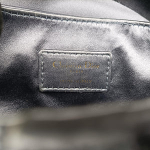 Vintage Christian Dior Saddle bag Grayish Blue Silk  handbag | stylenewstar