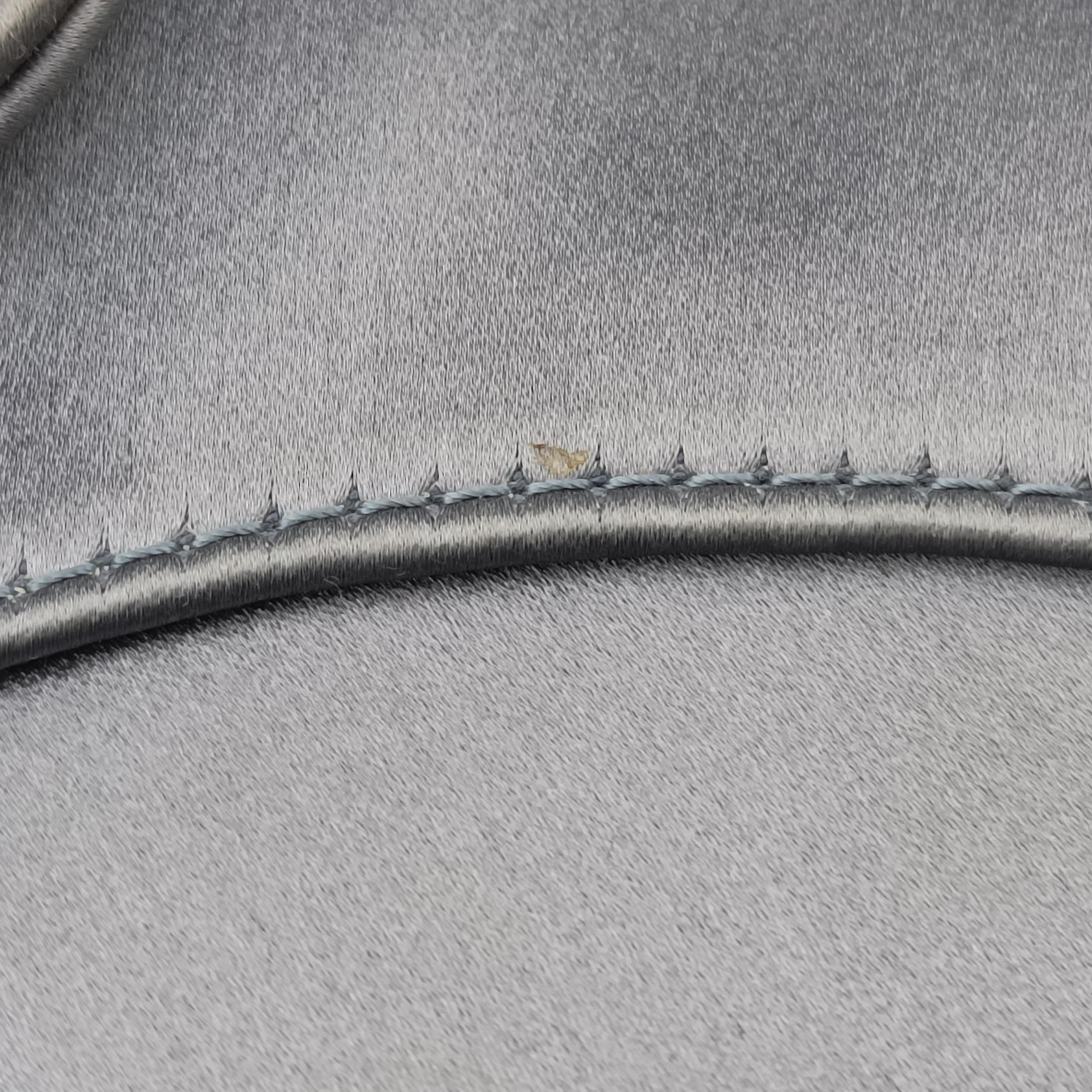 Vintage Christian Dior Saddle bag Grayish Blue Silk  handbag | stylenewstar