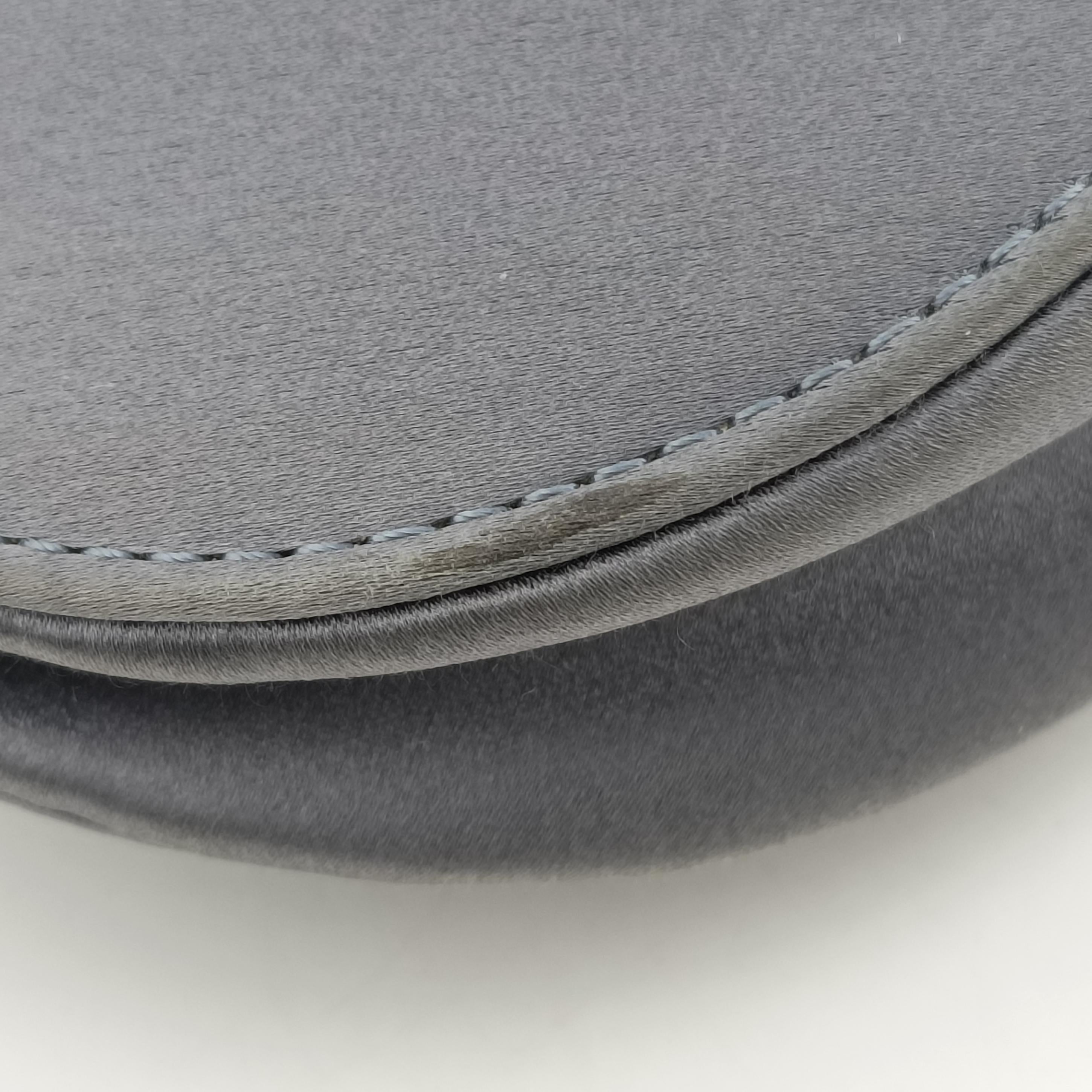 Vintage Christian Dior Saddle bag Grayish Blue Silk  handbag | stylenewstar