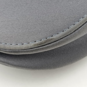 Vintage Christian Dior Saddle bag Grayish Blue Silk  handbag | stylenewstar