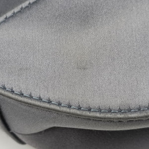 Vintage Christian Dior Saddle bag Grayish Blue Silk  handbag | stylenewstar