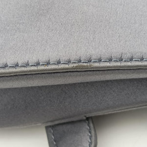 Vintage Christian Dior Saddle bag Grayish Blue Silk  handbag | stylenewstar