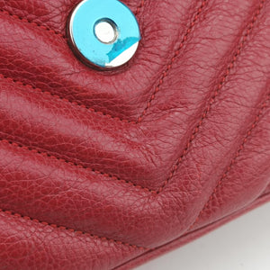 Vintage Yves Saint Laurent COLLEGE Red Caviar Leather 428056 shoulderbag | stylenewstar