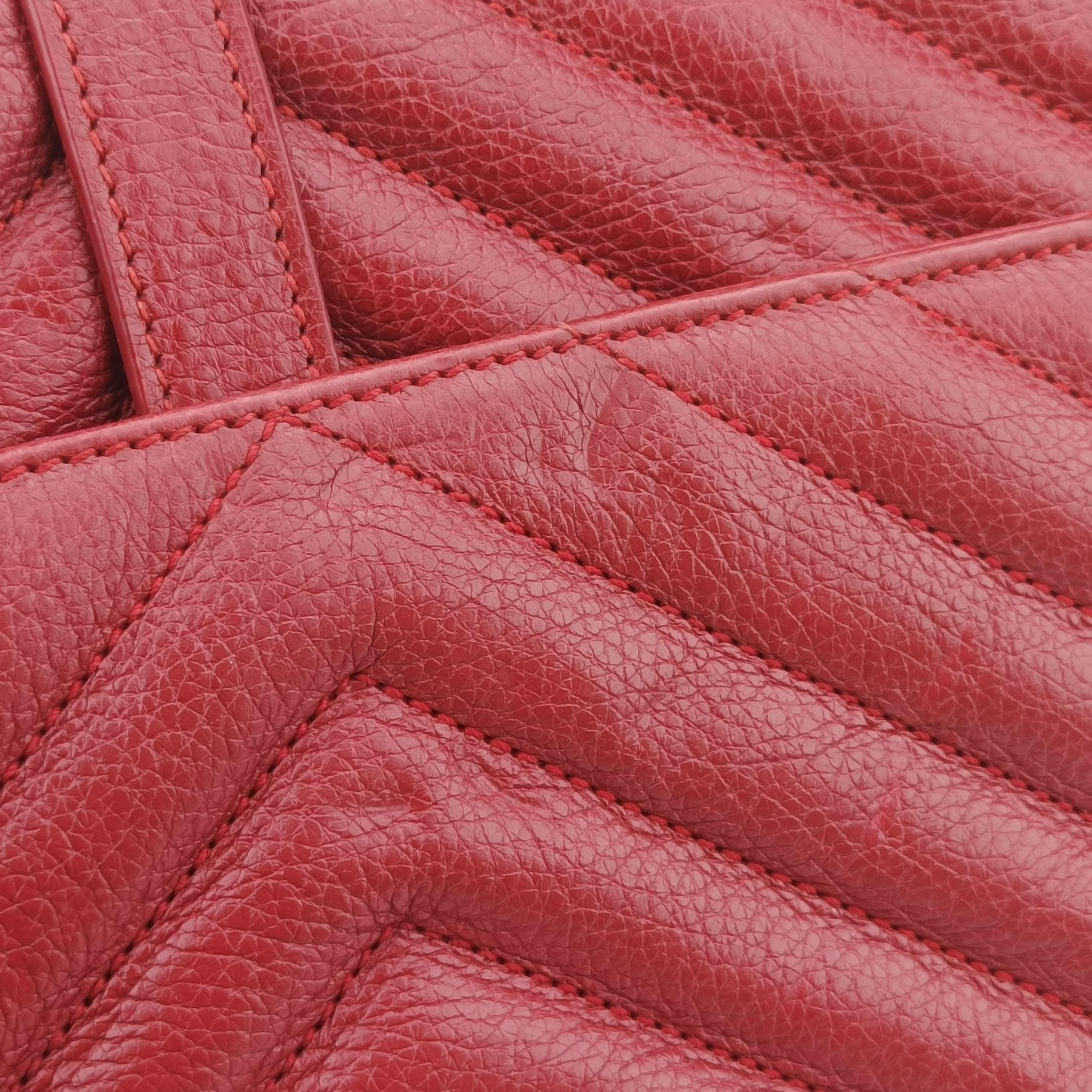 Vintage Yves Saint Laurent COLLEGE Red Caviar Leather 428056 shoulderbag | stylenewstar