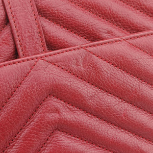 Vintage Yves Saint Laurent COLLEGE Red Caviar Leather 428056 shoulderbag | stylenewstar