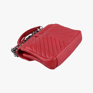 Vintage Yves Saint Laurent COLLEGE Red Caviar Leather 428056 shoulderbag | stylenewstar