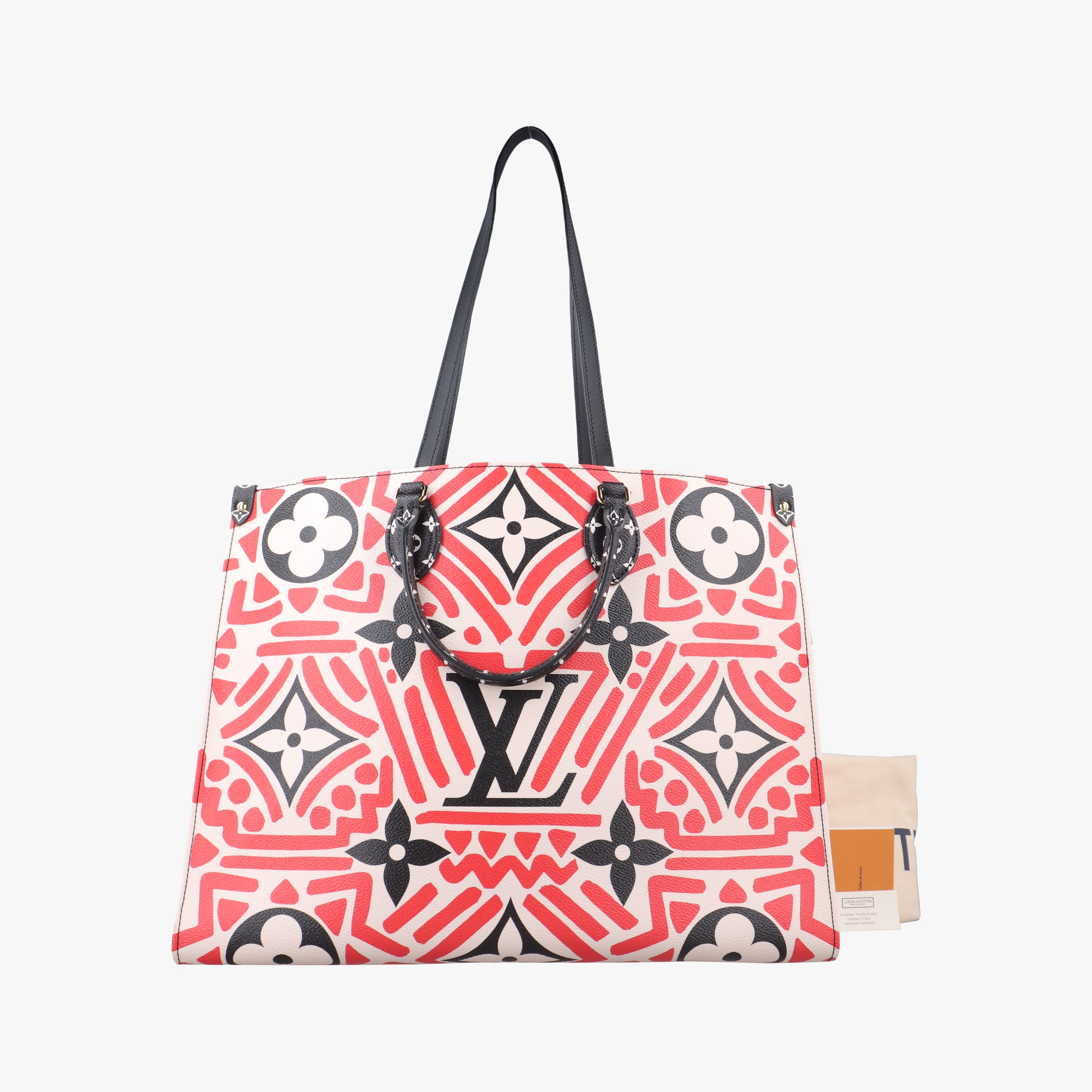 Pre-owned Louis Vuitton Crafty OnTheGo GM Crème Rouge Monogram Giant M45358 shoulderbag | stylenewstar