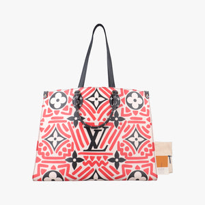 Pre-owned Louis Vuitton Crafty OnTheGo GM Crème Rouge Monogram Giant M45358 shoulderbag | stylenewstar