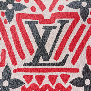 Pre-owned Louis Vuitton Crafty OnTheGo GM Crème Rouge Monogram Giant M45358 shoulderbag | stylenewstar