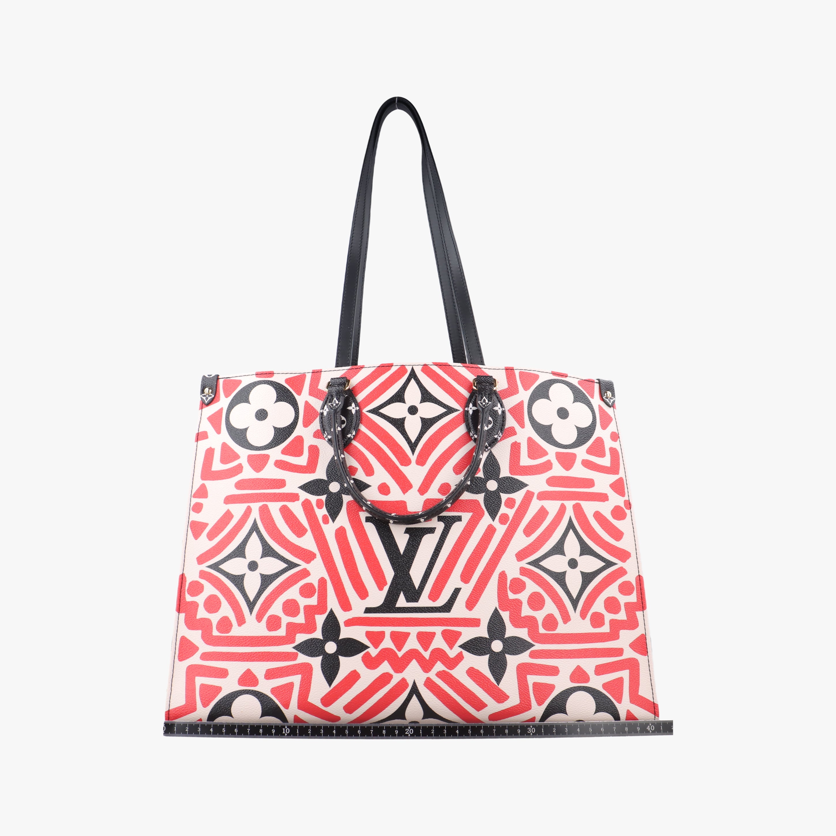 Pre-owned Louis Vuitton Crafty OnTheGo GM Crème Rouge Monogram Giant M45358 shoulderbag | stylenewstar