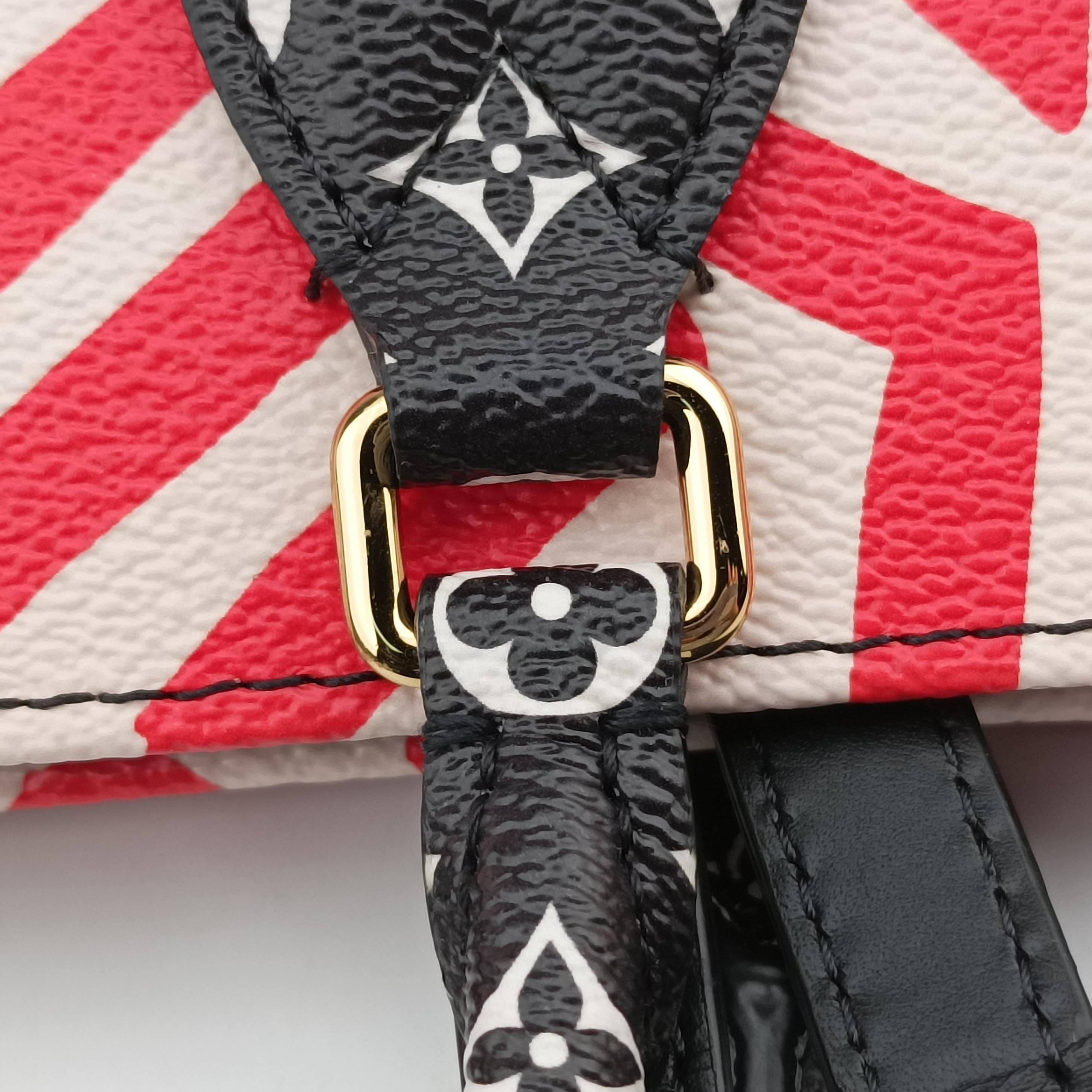 Pre-owned Louis Vuitton Crafty OnTheGo GM Crème Rouge Monogram Giant M45358 shoulderbag | stylenewstar