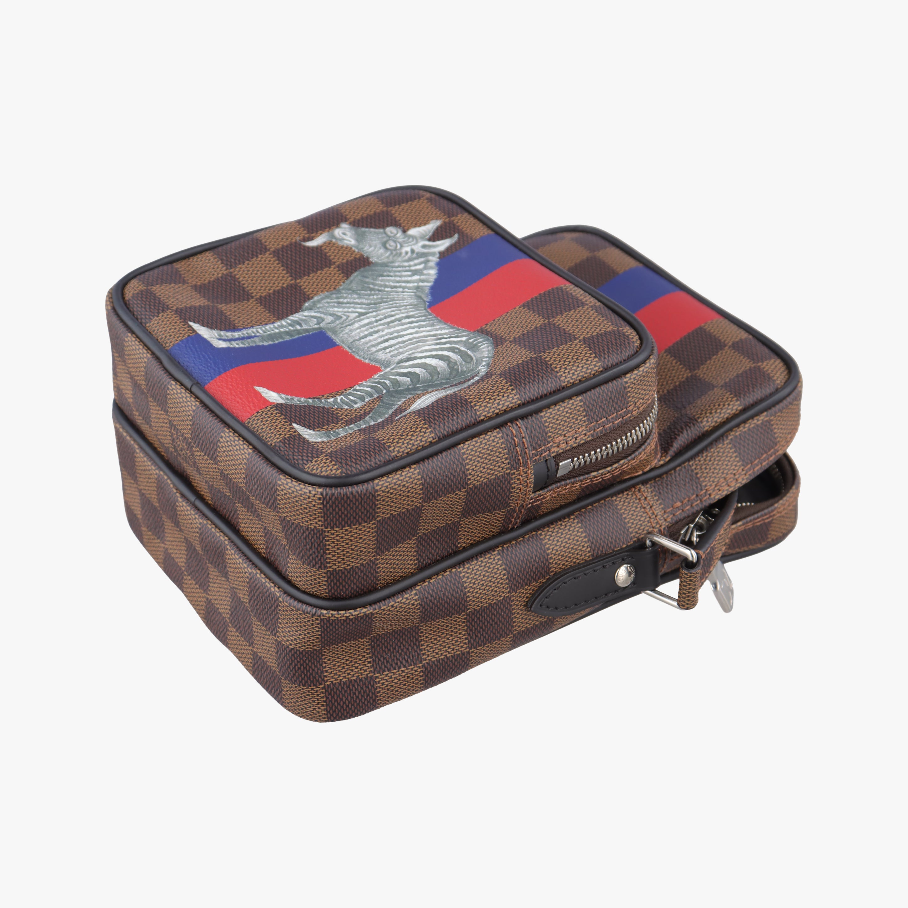 Pre-owned Louis Vuitton AMAZONE Chapman Ebenex Multicolor Damier Savannah N42703 shoulderbag | stylenewstar