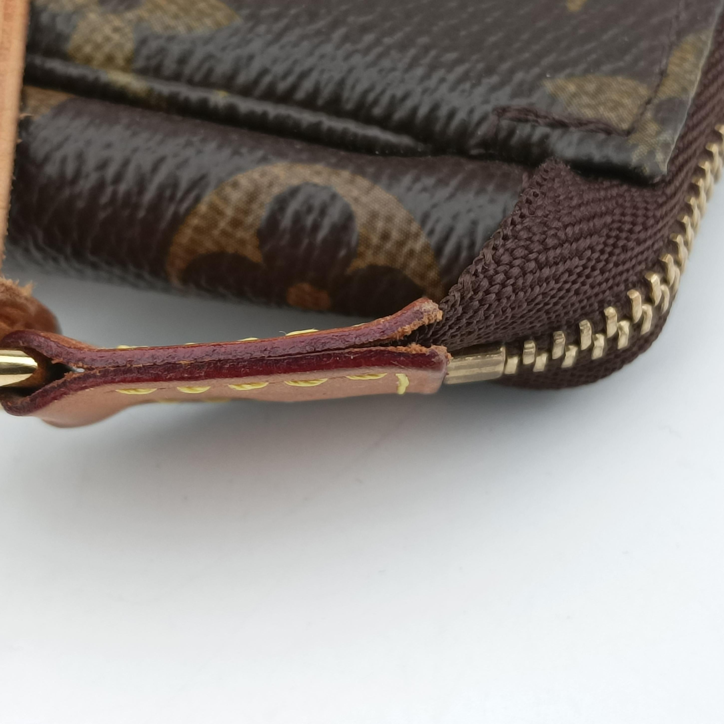 Pre-owned Louis Vuitton Pochette Accessoires brown×multi Monogram Canvas M48615 handbag | stylenewstar