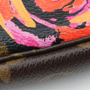 Pre-owned Louis Vuitton Pochette Accessoires brown×multi Monogram Canvas M48615 handbag | stylenewstar