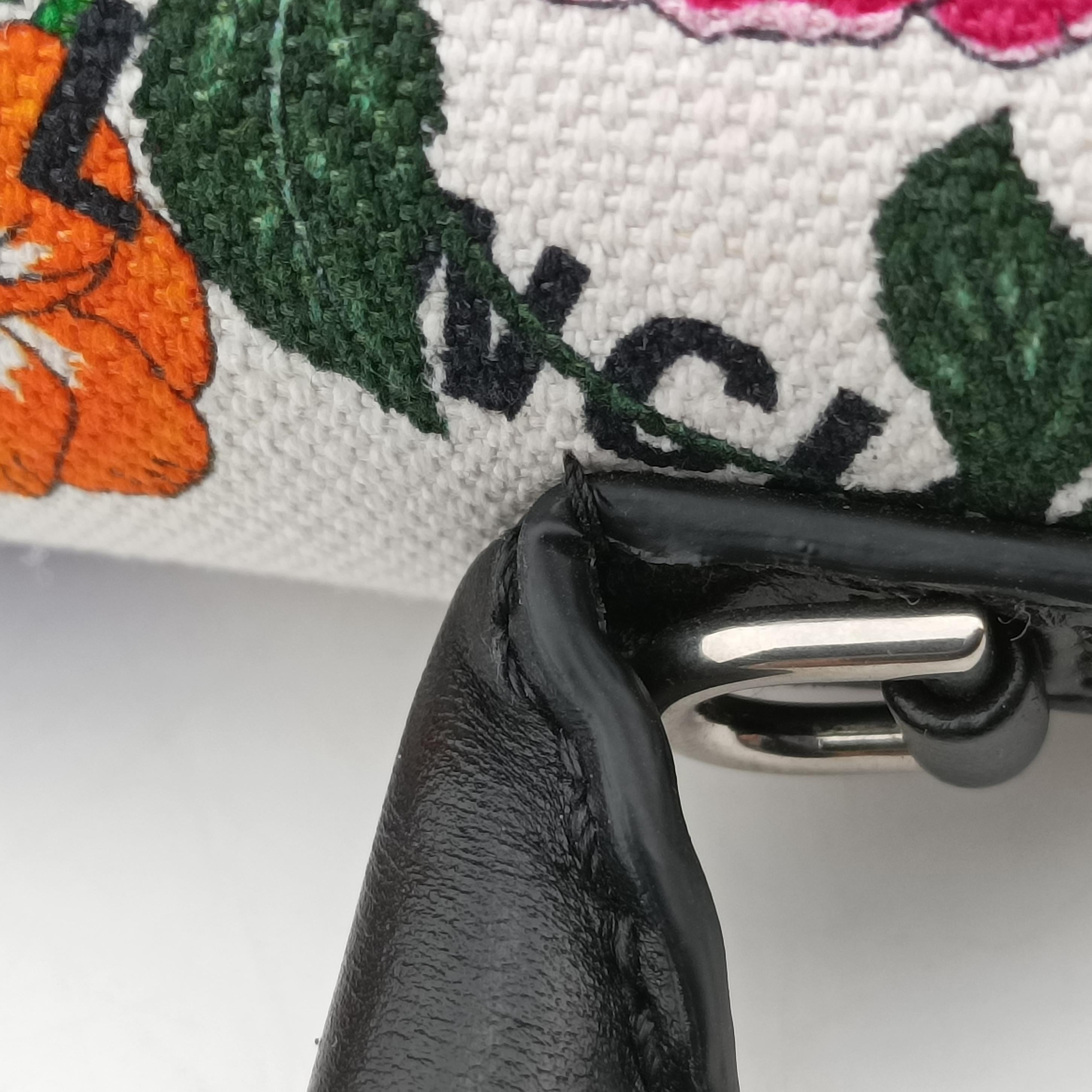 Pre-owned Gucci Hacker Project Flora Multicolour Canvas × Leather 681696 shoulderbag | stylenewstar