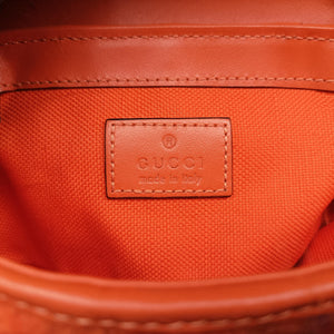 Pre-owned Gucci GG Marmont Orange Fur 476433 shoulderbag | stylenewstar