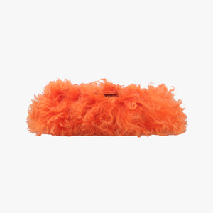 Pre-owned Gucci GG Marmont Orange Fur 476433 shoulderbag | stylenewstar