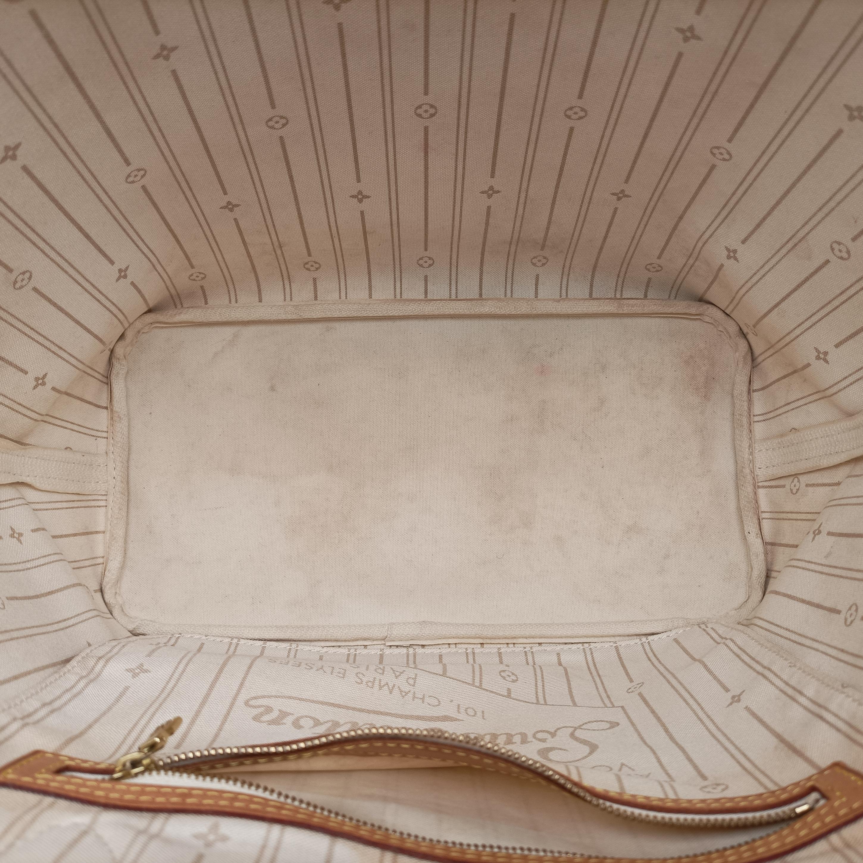 Pre-owned Louis Vuitton NEVERFULL MM Azur Damier　Canvas N51107 handbag | stylenewstar