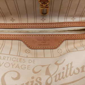 Pre-owned Louis Vuitton NEVERFULL MM Azur Damier　Canvas N51107 handbag | stylenewstar