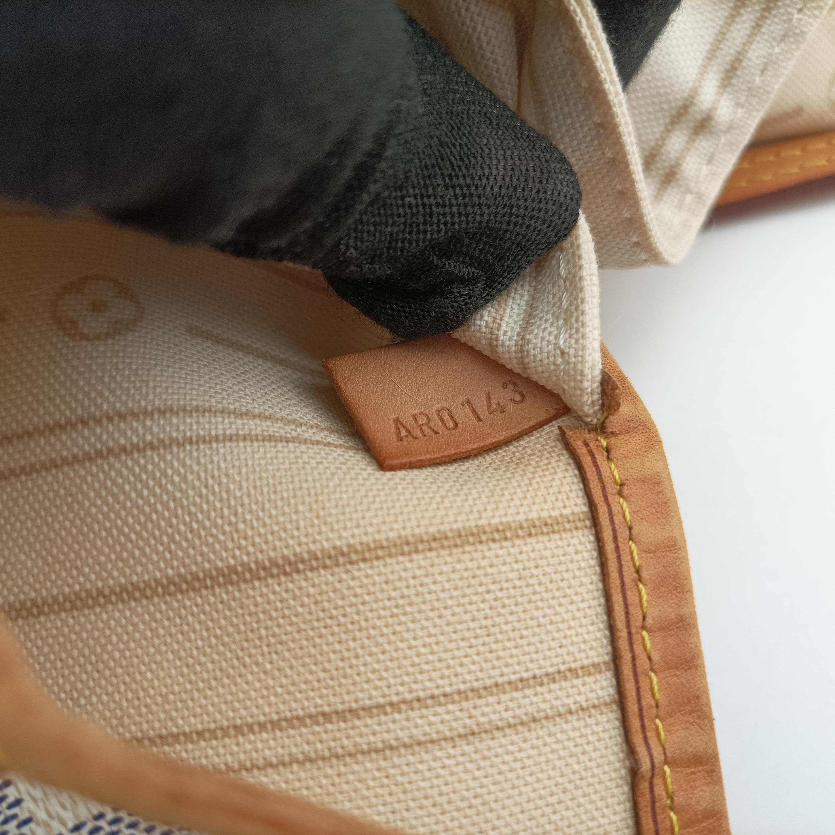 Pre-owned Louis Vuitton NEVERFULL MM Azur Damier　Canvas N51107 handbag | stylenewstar