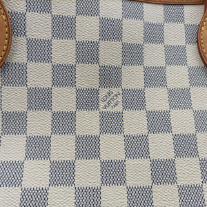 Pre-owned Louis Vuitton NEVERFULL MM Azur Damier　Canvas N51107 handbag | stylenewstar