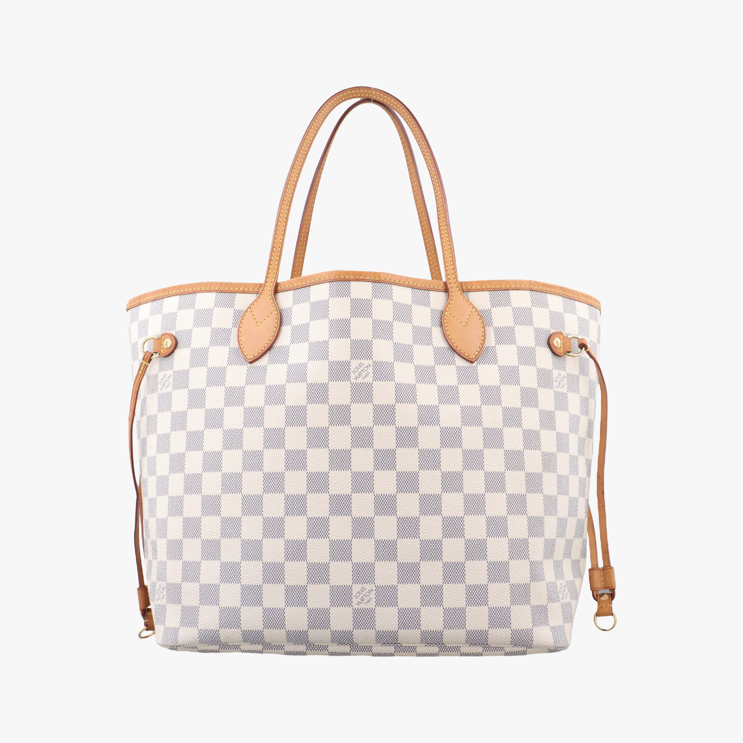 Pre-owned Louis Vuitton NEVERFULL MM Azur Damier　Canvas N51107 handbag | stylenewstar