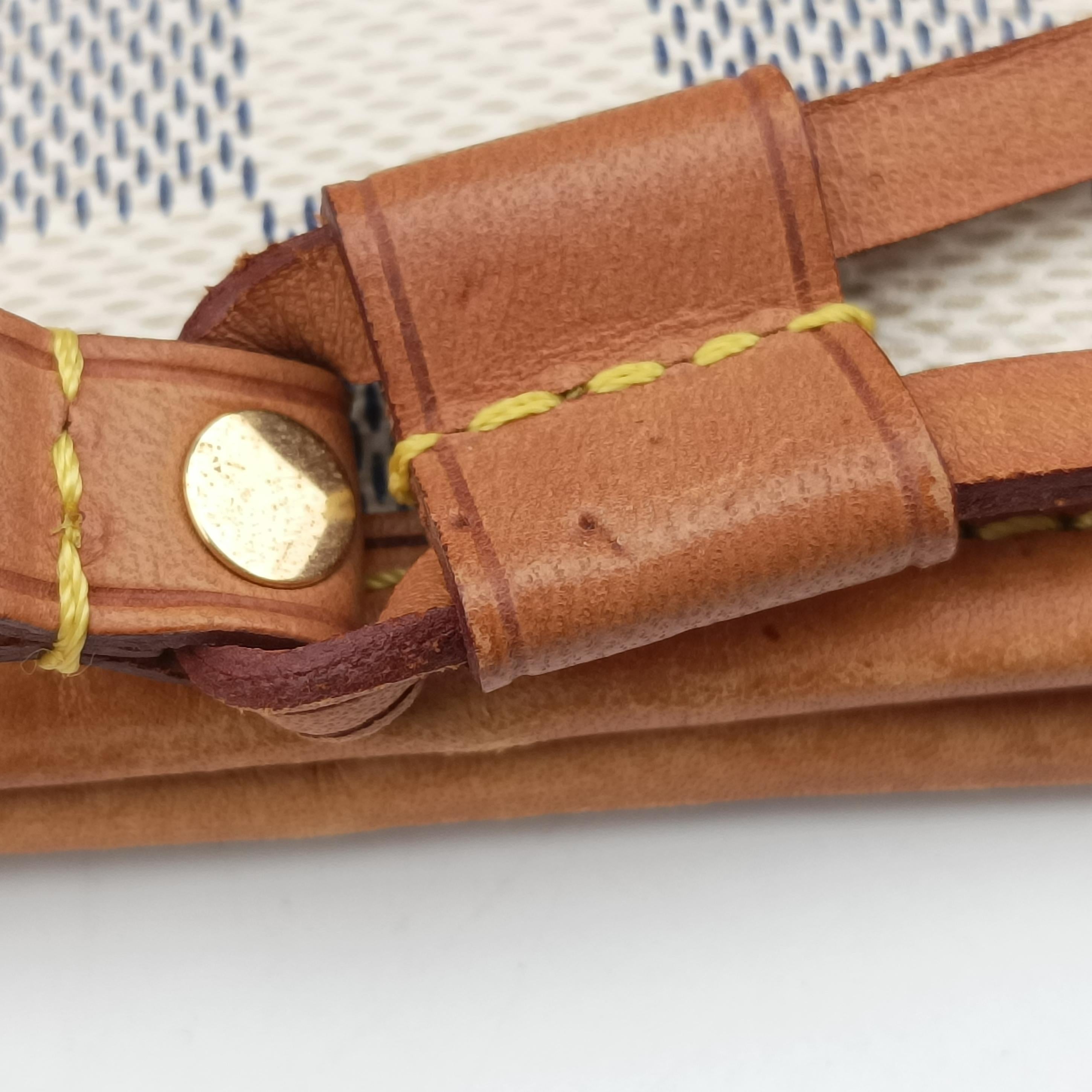 Pre-owned Louis Vuitton NEVERFULL MM Azur Damier　Canvas N51107 handbag | stylenewstar