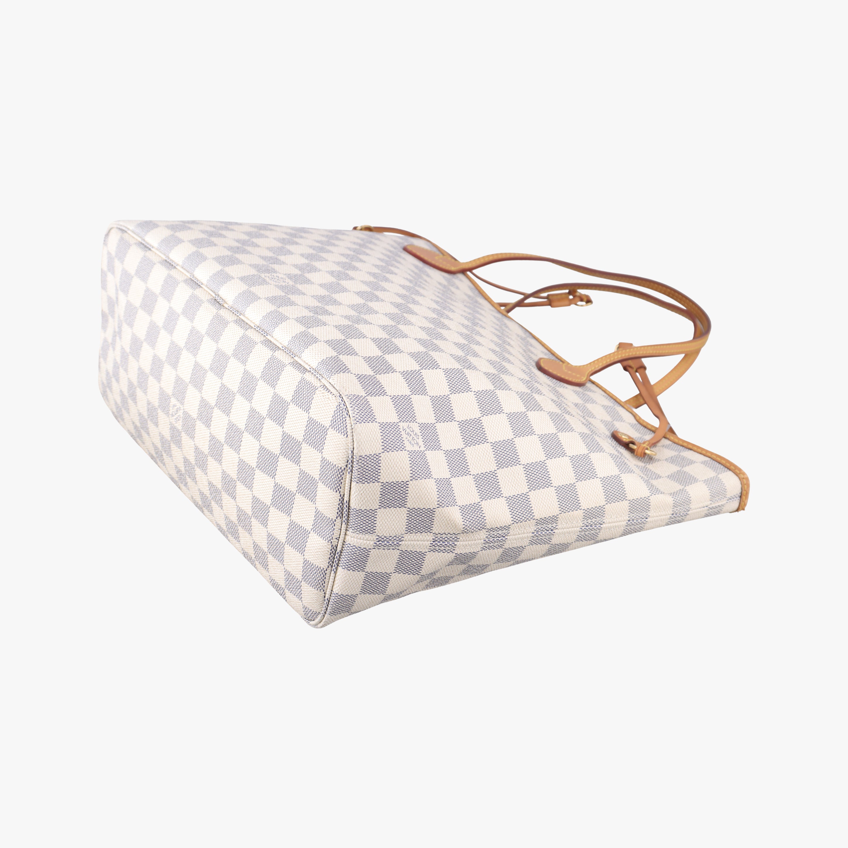 Pre-owned Louis Vuitton NEVERFULL MM Azur Damier　Canvas N51107 handbag | stylenewstar