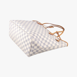 Pre-owned Louis Vuitton NEVERFULL MM Azur Damier　Canvas N51107 handbag | stylenewstar