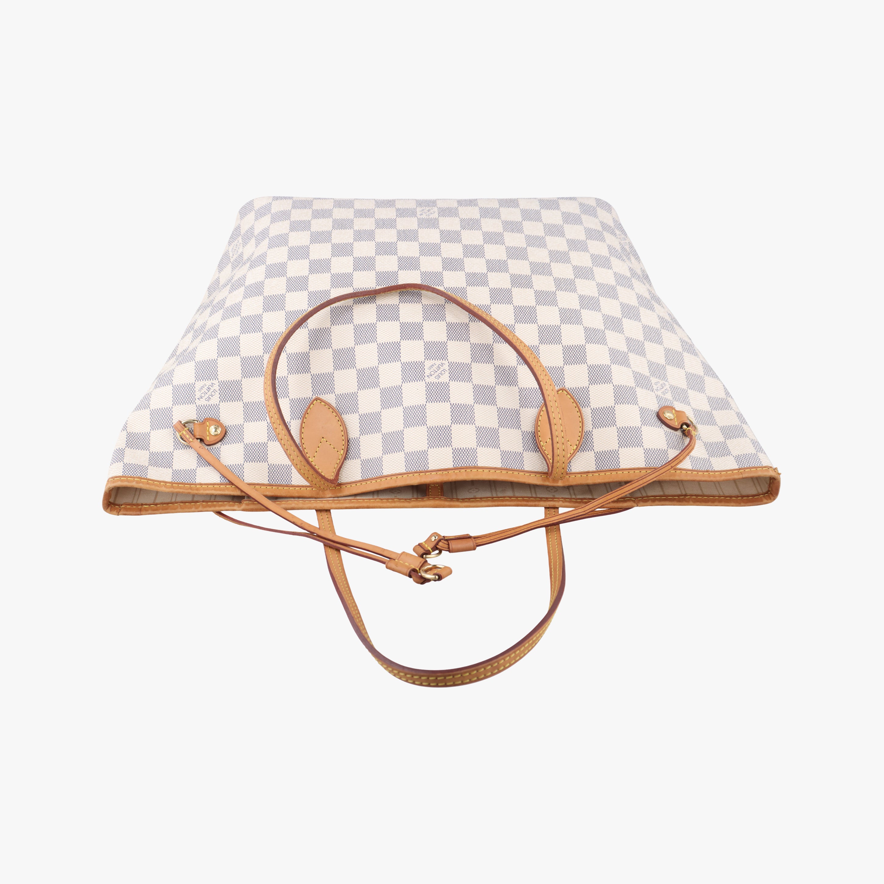 Pre-owned Louis Vuitton NEVERFULL MM Azur Damier　Canvas N51107 handbag | stylenewstar