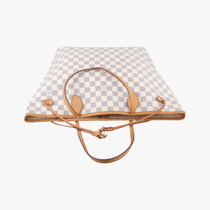 Pre-owned Louis Vuitton NEVERFULL MM Azur Damier　Canvas N51107 handbag | stylenewstar