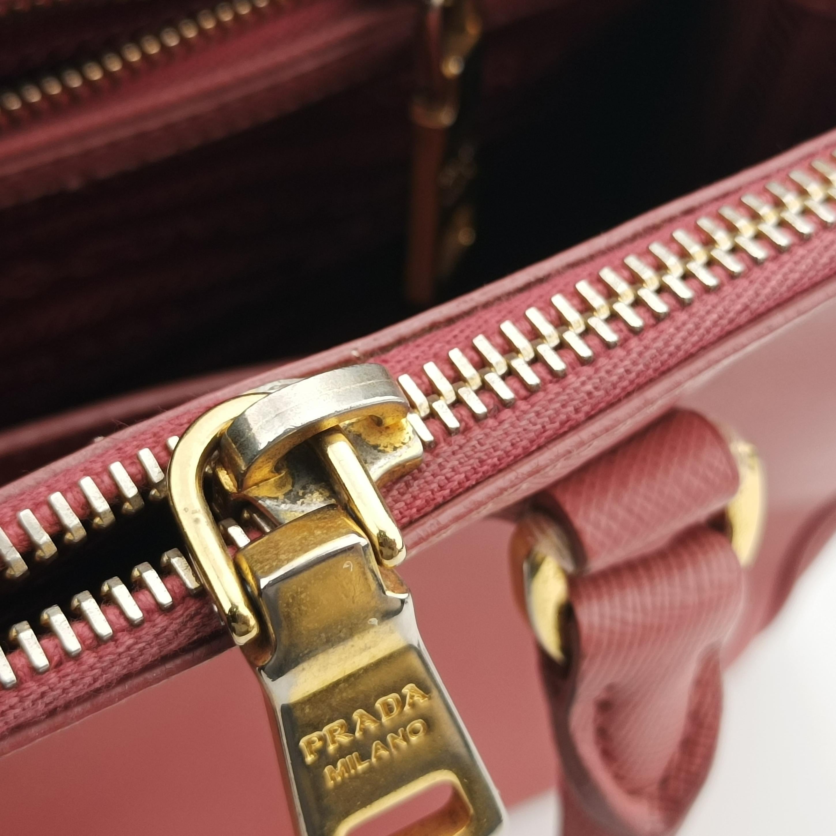 Pre-owned Prada Galleria Pink SAFFIANO Leather BN1801 handbag | stylenewstar