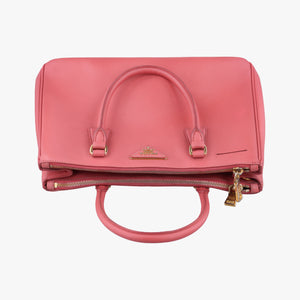 Pre-owned Prada Galleria Pink SAFFIANO Leather BN1801 handbag | stylenewstar