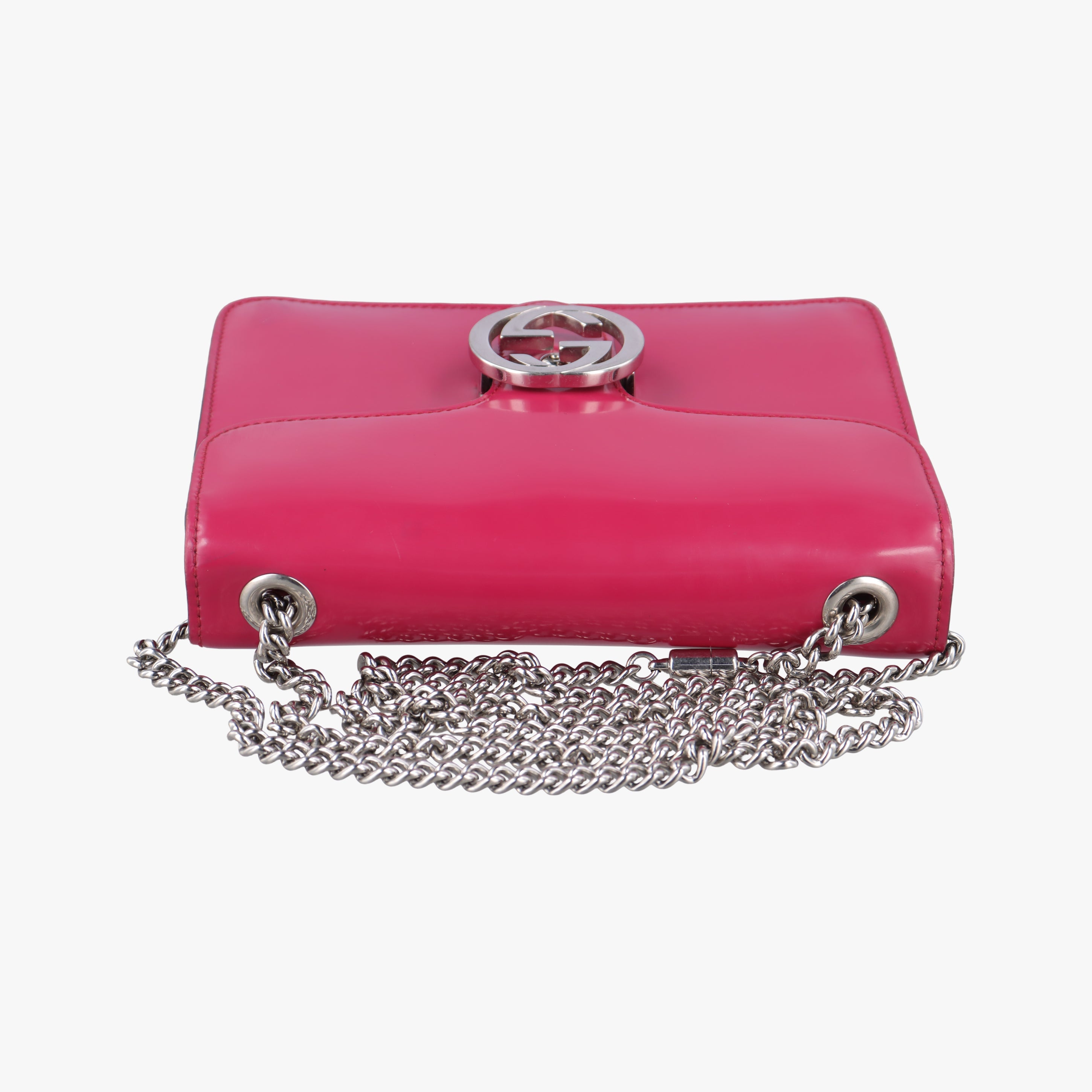 Vintage Gucci Interlocking G Red Patent Leather 387609 shoulderbag | stylenewstar