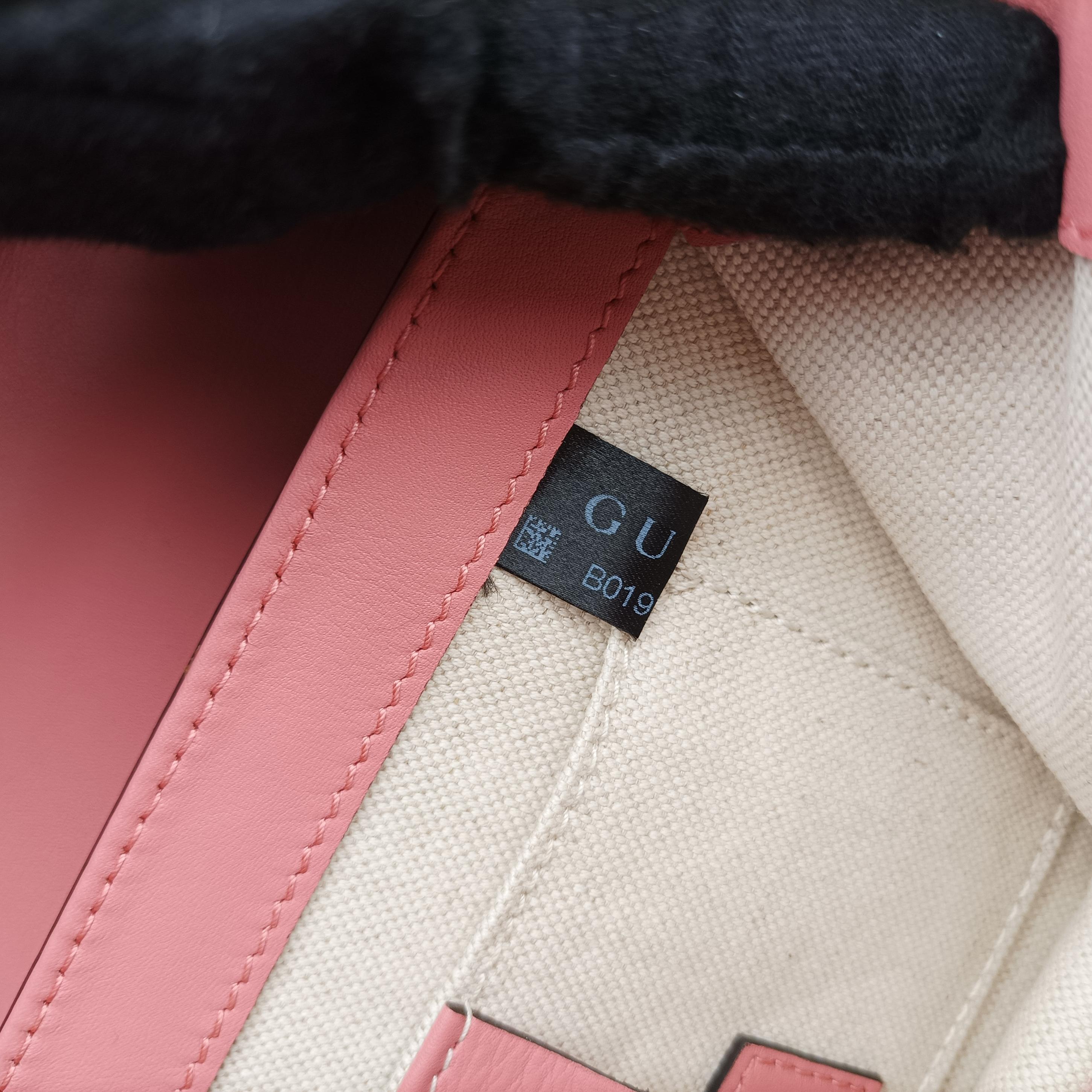 Pre-owned Gucci Pearly Peony Pink Leather 432682 shoulderbag | stylenewstar