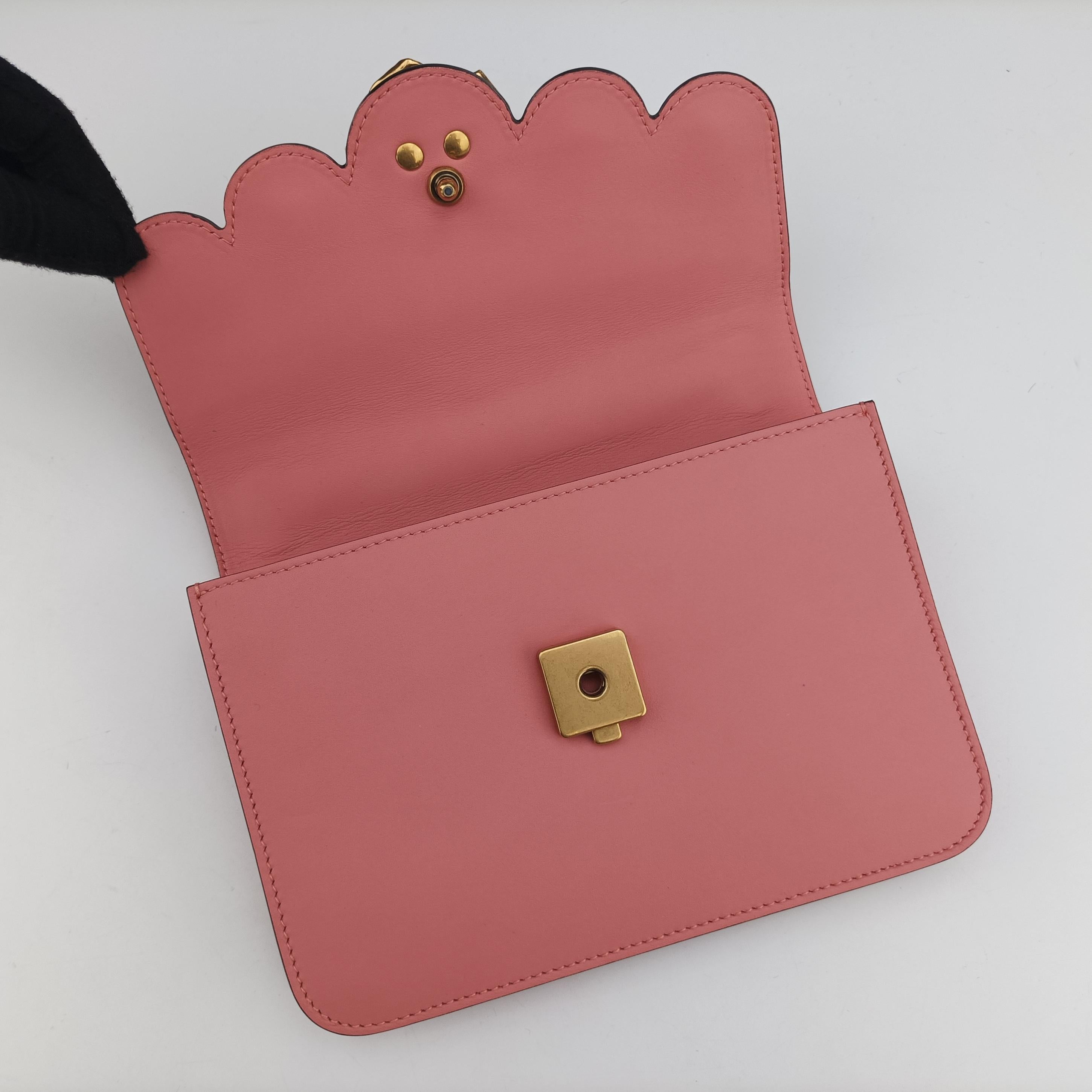 Pre-owned Gucci Pearly Peony Pink Leather 432682 shoulderbag | stylenewstar