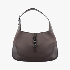 Pre-owned Gucci Jackie Brown Canvas × Leather 001 33 shoulderbag | stylenewstar