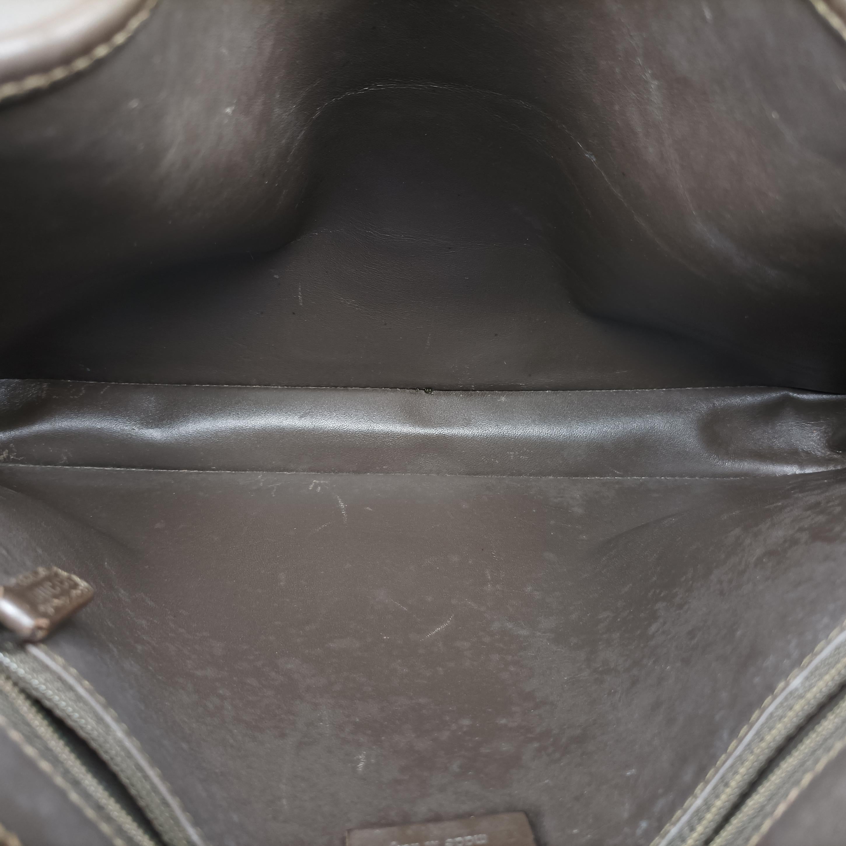 Pre-owned Gucci Jackie Brown Canvas × Leather 001 33 shoulderbag | stylenewstar