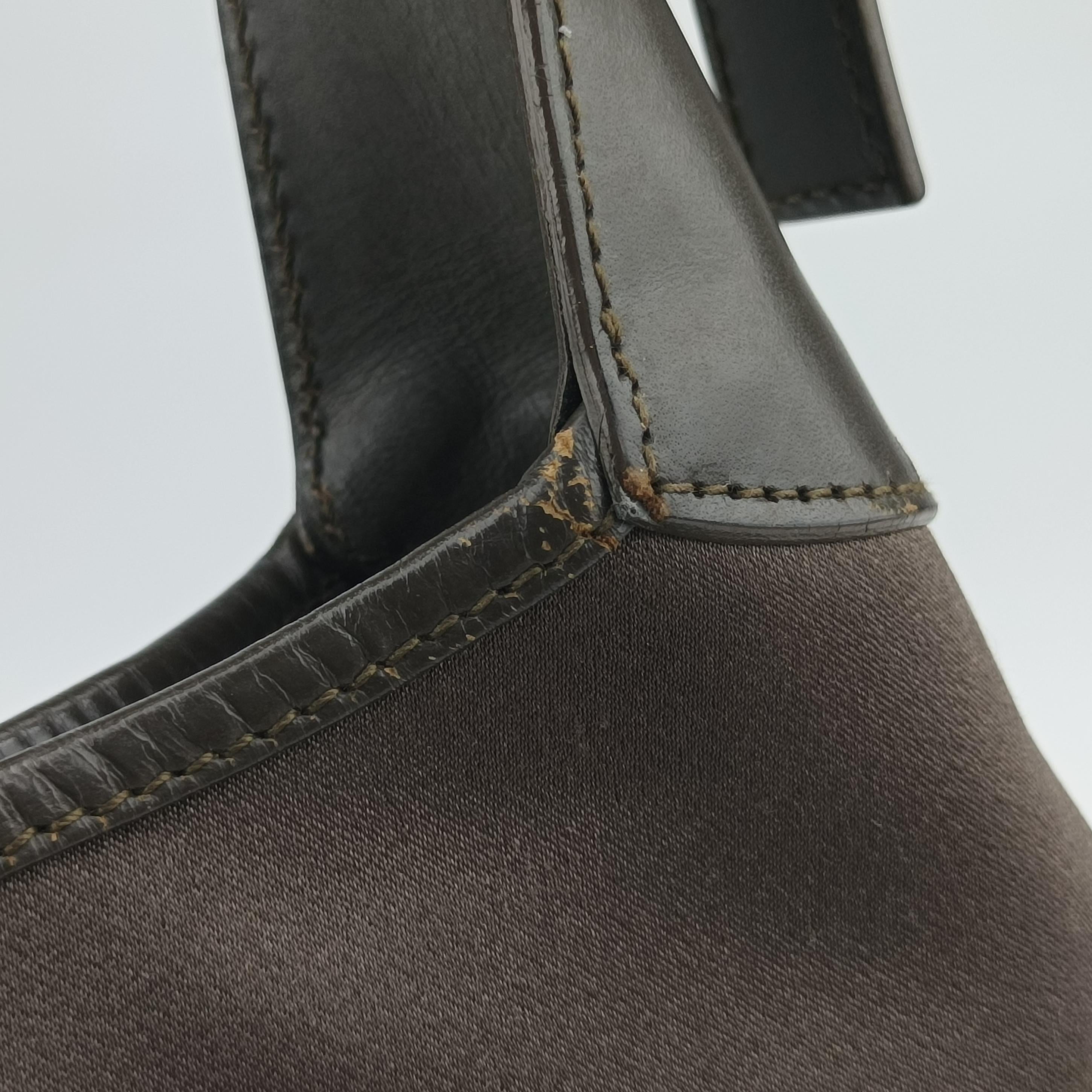 Pre-owned Gucci Jackie Brown Canvas × Leather 001 33 shoulderbag | stylenewstar