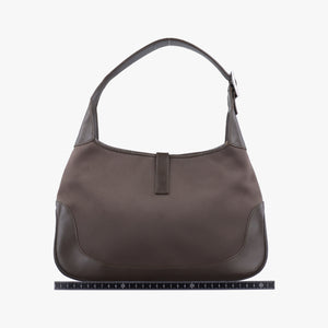 Pre-owned Gucci Jackie Brown Canvas × Leather 001 33 shoulderbag | stylenewstar