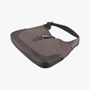 Pre-owned Gucci Jackie Brown Canvas × Leather 001 33 shoulderbag | stylenewstar