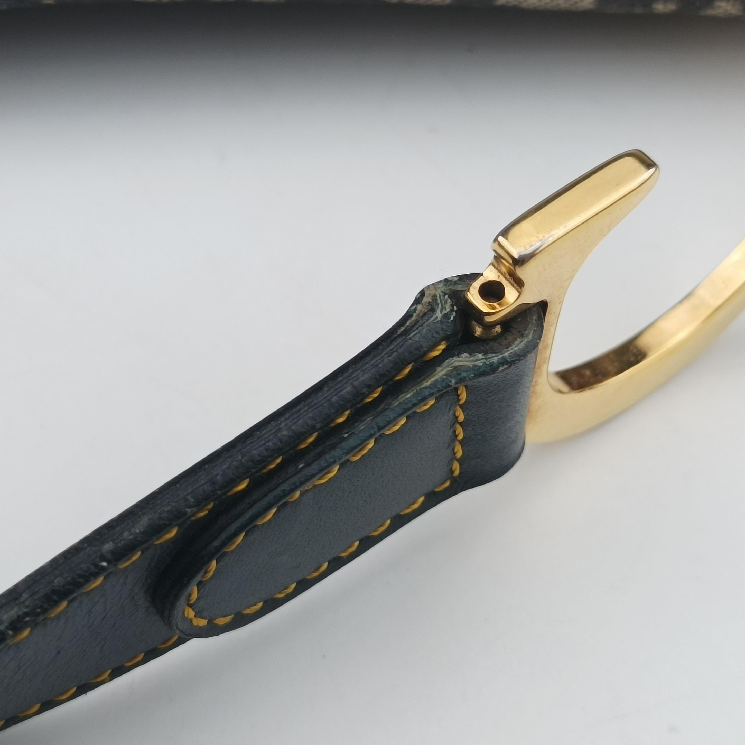 Pre-owned Christian Dior Saddle Navy x Gray Jacquard  shoulderbag | stylenewstar