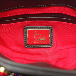 Pre-owned Christian Louboutin Wheat Charity Chain Black Leather  shoulderbag | stylenewstar