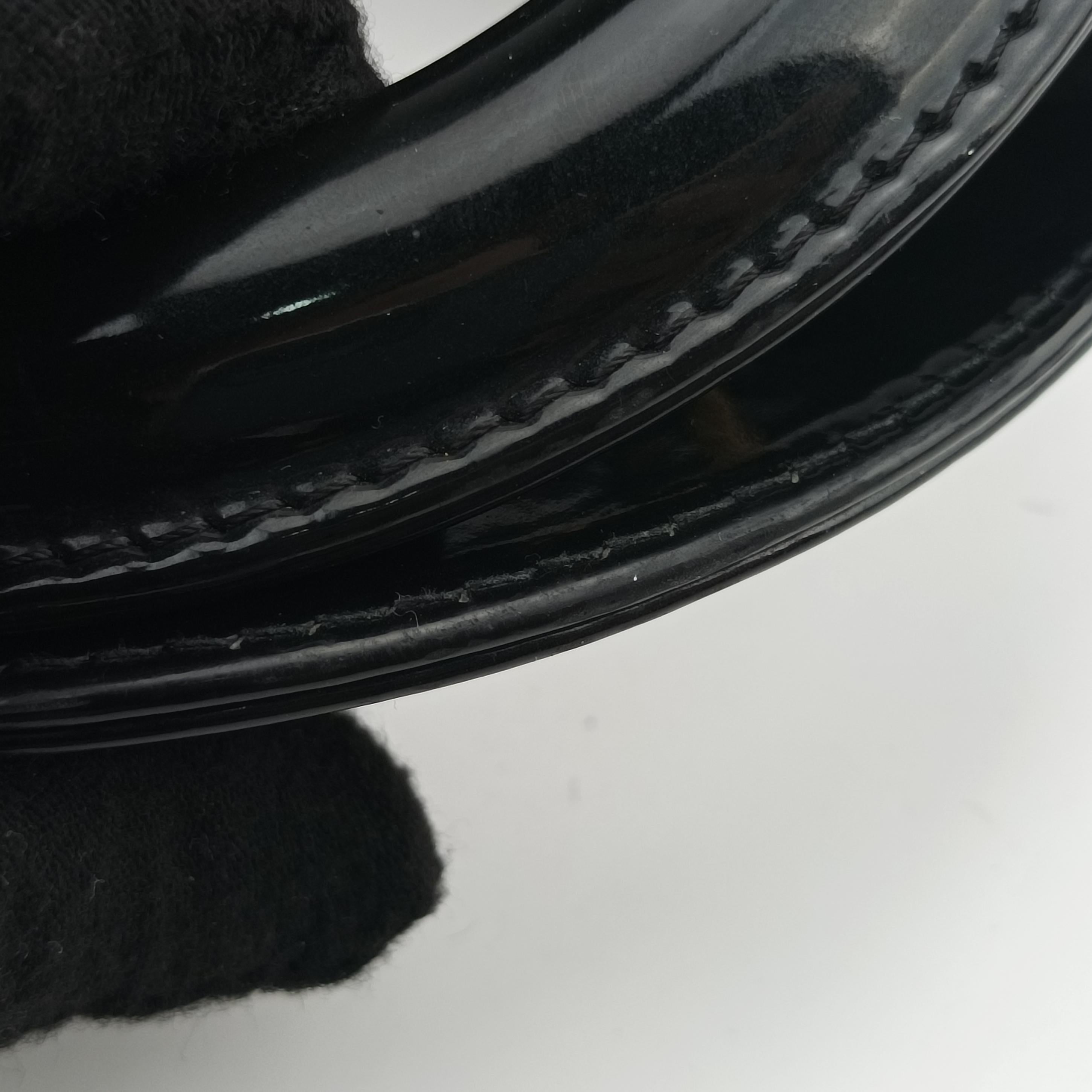 Pre-owned Christian Dior Lady Dior Black Patent  shoulderbag | stylenewstar