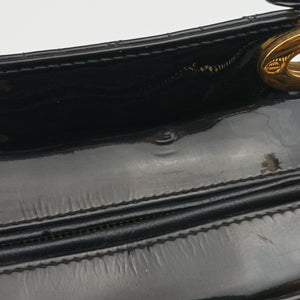 Pre-owned Christian Dior Lady Dior Black Patent  shoulderbag | stylenewstar