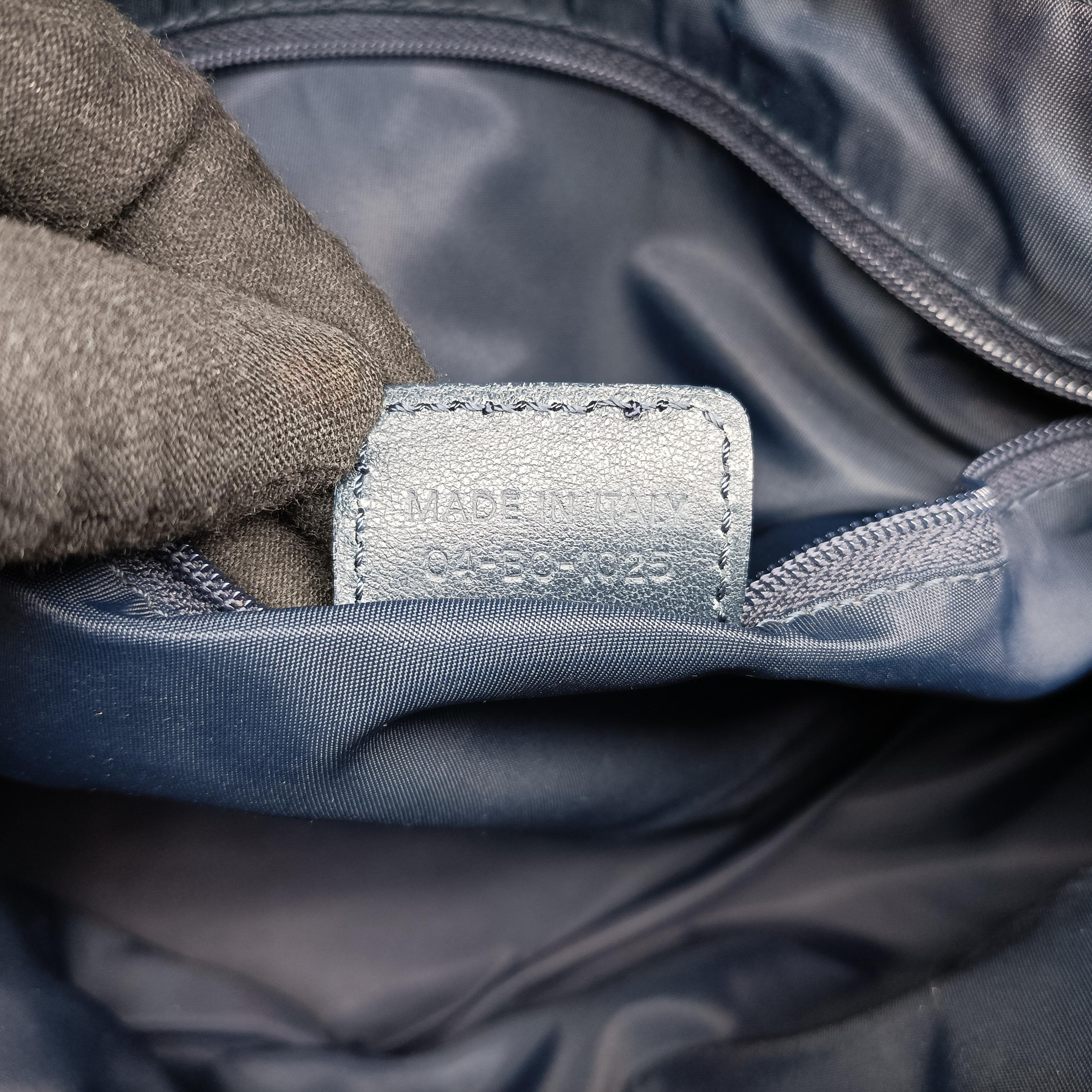 Pre-owned Christian Dior Trotter Mini Navy x Gray Jacquard  shoulderbag | stylenewstar