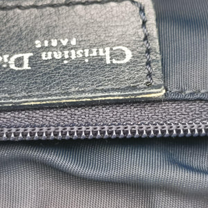 Pre-owned Christian Dior Trotter Mini Navy x Gray Jacquard  shoulderbag | stylenewstar