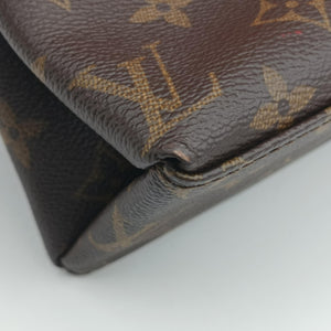 Secondhand Louis Vuitton SAINT MICHEL brown×COQUELICOT Monogram Canvas×calf leather M44031 shoulderbag | stylenewstar